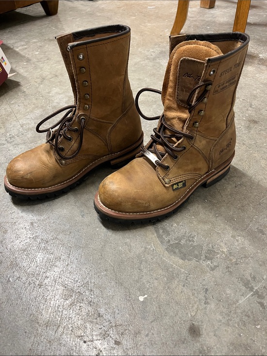 Shoes - Steel toe tan Leather Lace-Up Work Boots